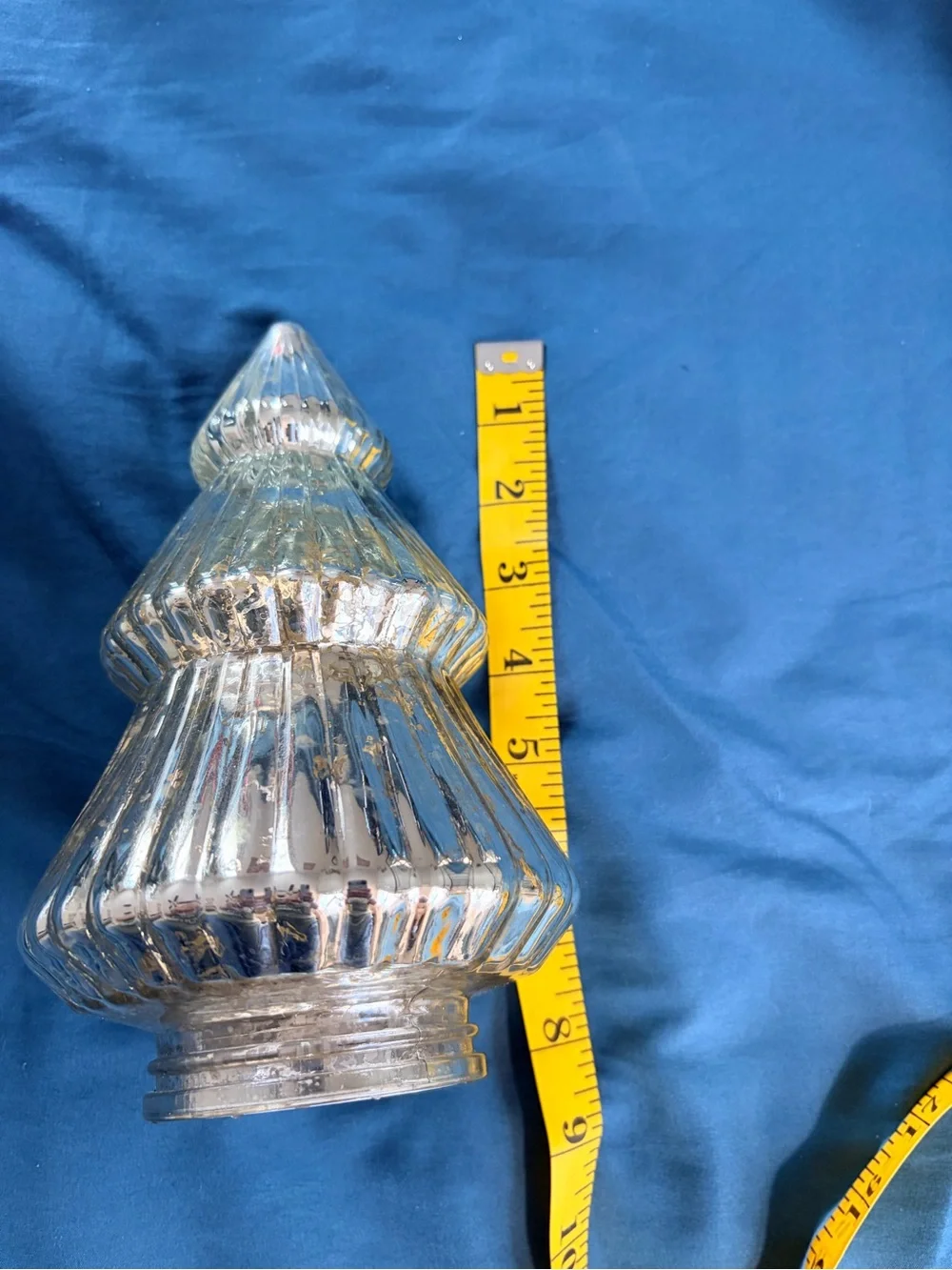 Target Holiday Shop Lighted Mercury Glass Christmas Tree Silver 9”